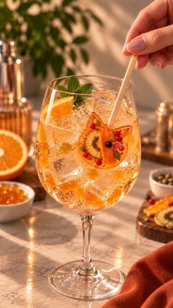Rosemary and botanical cocktail lollipop