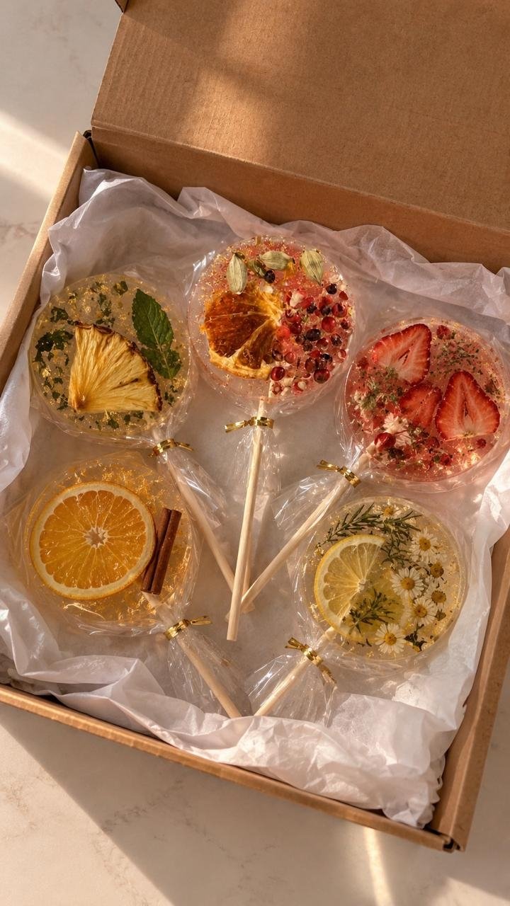 Golden shimmer cocktail garnish